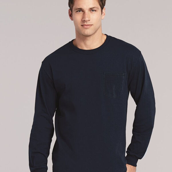 Unisex Ultra Cotton® Long Sleeve Pocket T-Shirt Thumbnail