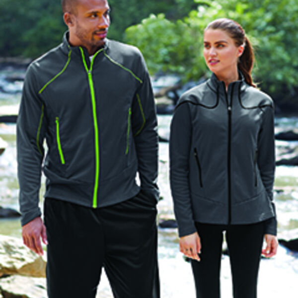 North End Men's Cadence Interactive Two-Tone Brush Back Jacket Thumbnail