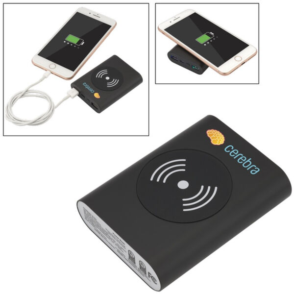 UL Cert Tri-Way Wireless / Power Bank - 5000 mAh Thumbnail